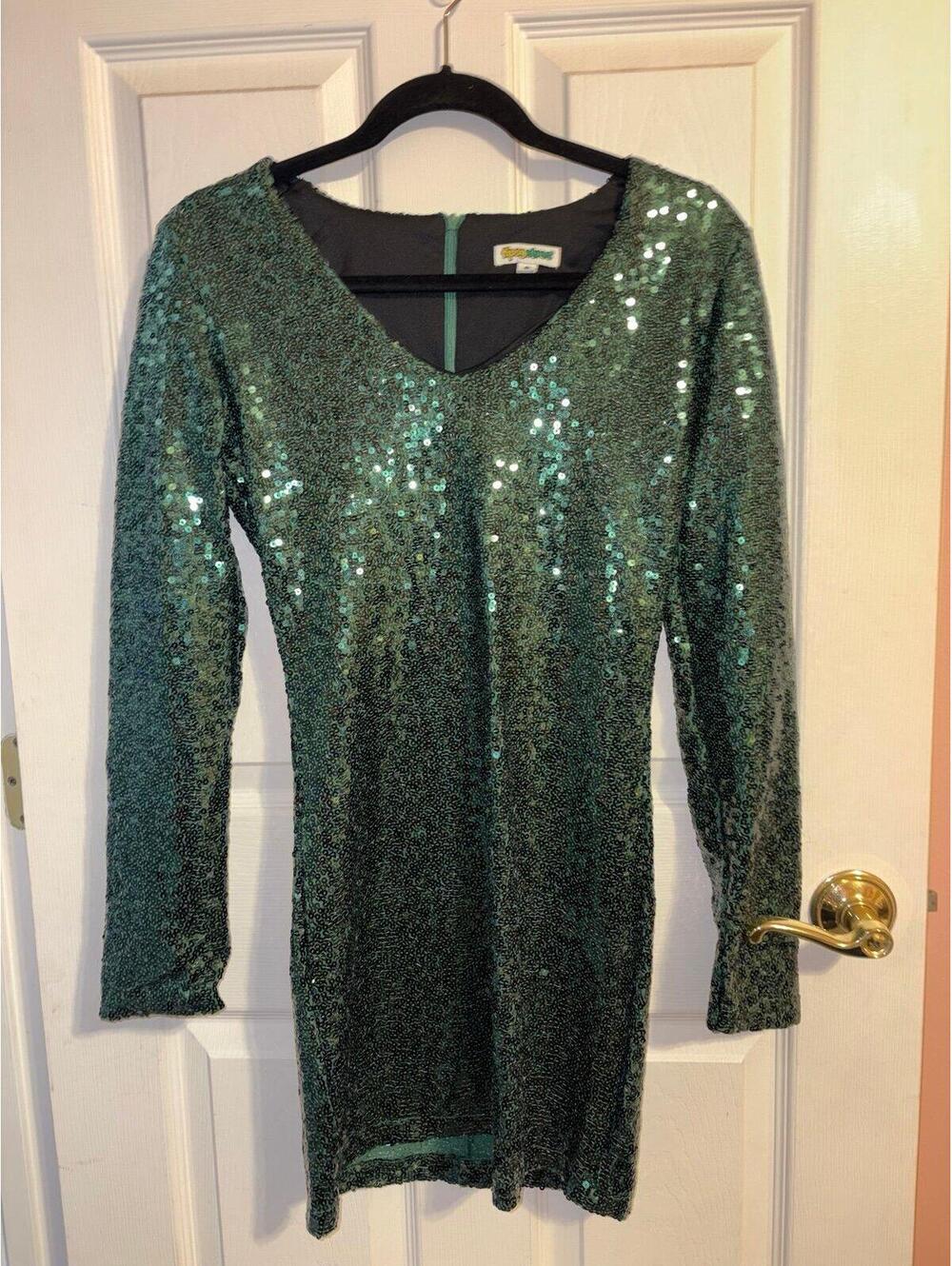 Tipsy Elves women’s green sequin dress